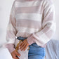 Striped Turtleneck Long Sleeve Sweater