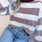 Striped Turtleneck Long Sleeve Sweater