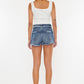 Kancan Distressed Button Fly Denim Shorts