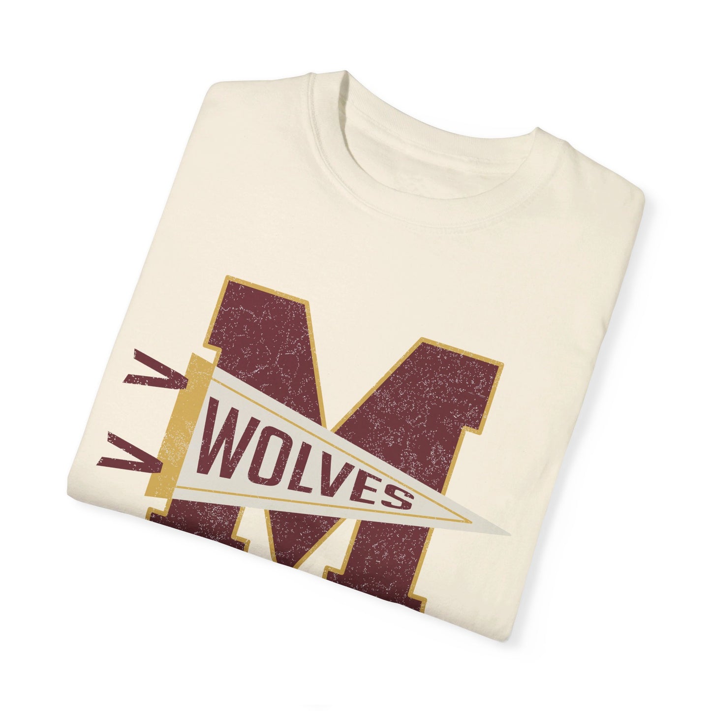 Varsity M with Wolves Pennant_CC Adult SS