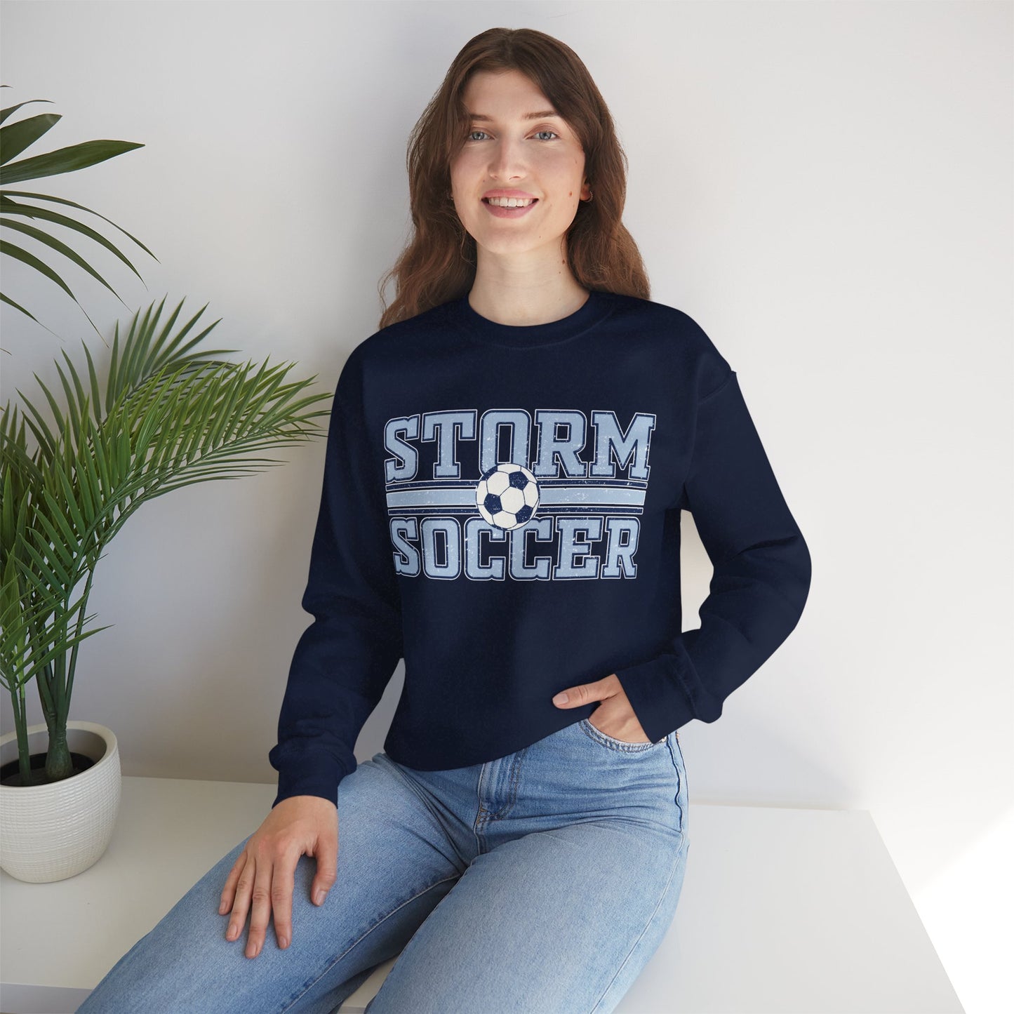 Storm Soccer Distressed - Gildan Adult Sweatshirt