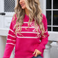 Striped Round Neck Long Sleeve Sweater