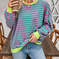 Contrast Striped Long Sleeve Sweatshirt