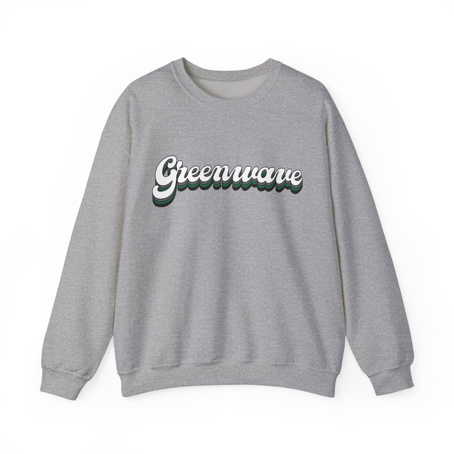 GreenWave Retro Script - Gildan Adult Sweatshirt