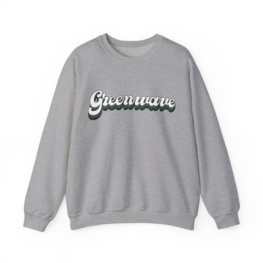 GreenWave Retro Script - Gildan Adult Sweatshirt