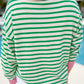 Striped Round Neck Long Sleeve Sweatshirt