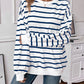 Striped Round Neck Long Sleeve Sweatshirt