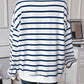 Striped Round Neck Long Sleeve Sweatshirt