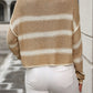 Striped Round Neck Long Sleeve Sweater