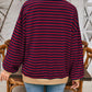 Contrast Striped Long Sleeve Sweatshirt