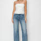 RISEN Full Size High Waist Distressed Wide Leg Jeans