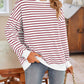 Striped Round Neck Long Sleeve Sweatshirt