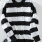 Striped Round Neck Long Sleeve Sweater