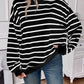 Striped Round Neck Long Sleeve Sweatshirt