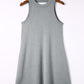 Gray Crisscross Cut-out Back Knit Sleeveless Dress