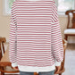 Striped Round Neck Long Sleeve Sweatshirt