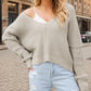 V-Neck Long Sleeve Sweater