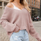 V-Neck Long Sleeve Sweater