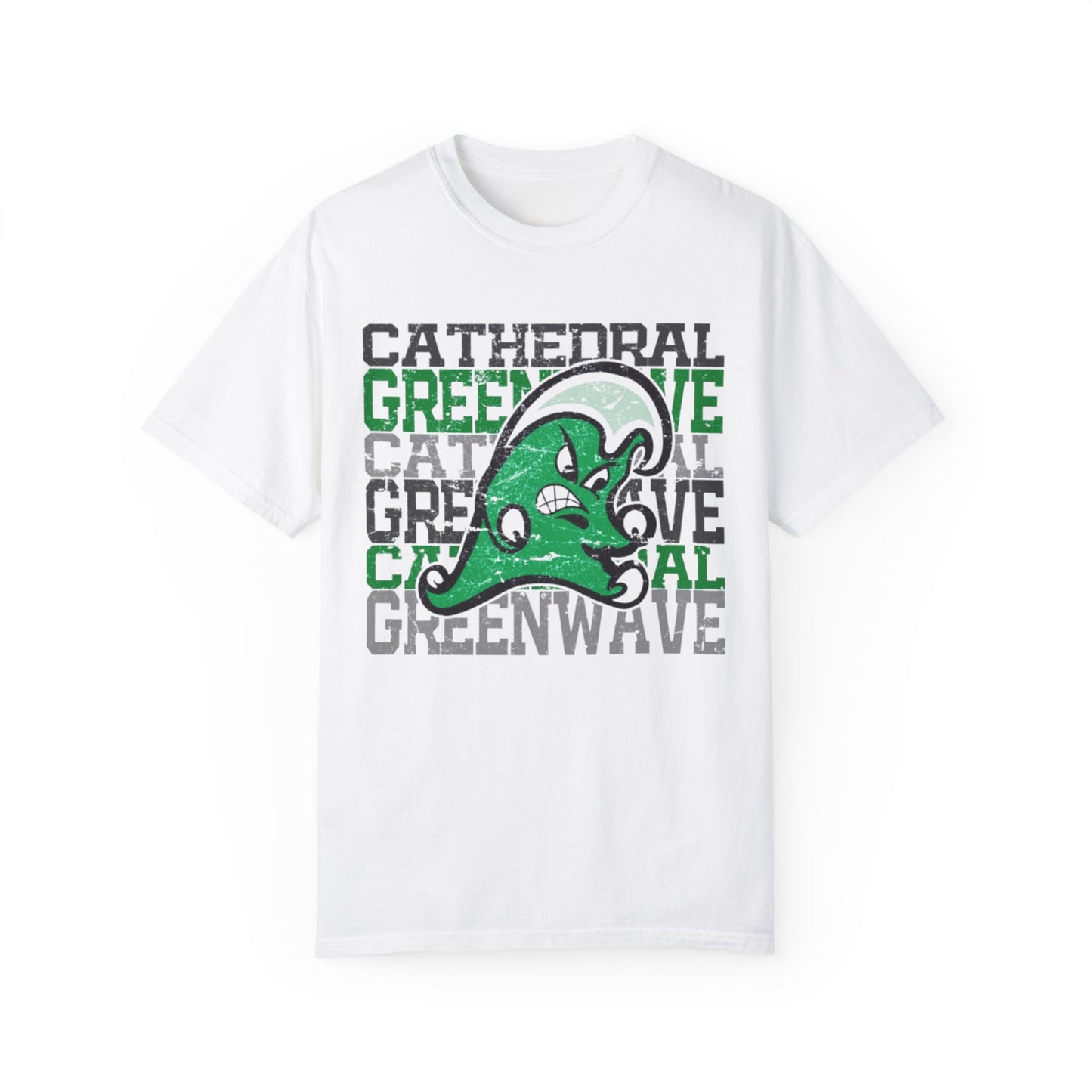 Cathedral Greenwave Stacked w/Mascot - CC Adult Short