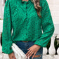 Frill Round Neck Long Sleeve Shirt