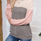 Color Block Round Neck Long Sleeve Sweatshirt