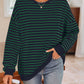 Striped Round Neck Long Sleeve Sweatshirt