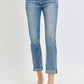 Risen Full Size High Rise Cropped Roll Up Jeans