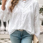 Frill Round Neck Long Sleeve Shirt