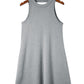 Gray Crisscross Cut-out Back Knit Sleeveless Dress