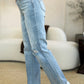 Judy Blue Full Size High Waist Distressed Straight Jeans