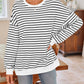 Striped Round Neck Long Sleeve Sweatshirt