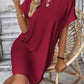 Round Neck Short Sleeve Mini Dress