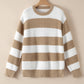 Color Block Round Neck Sweater