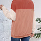 Color Block Round Neck Long Sleeve Sweatshirt