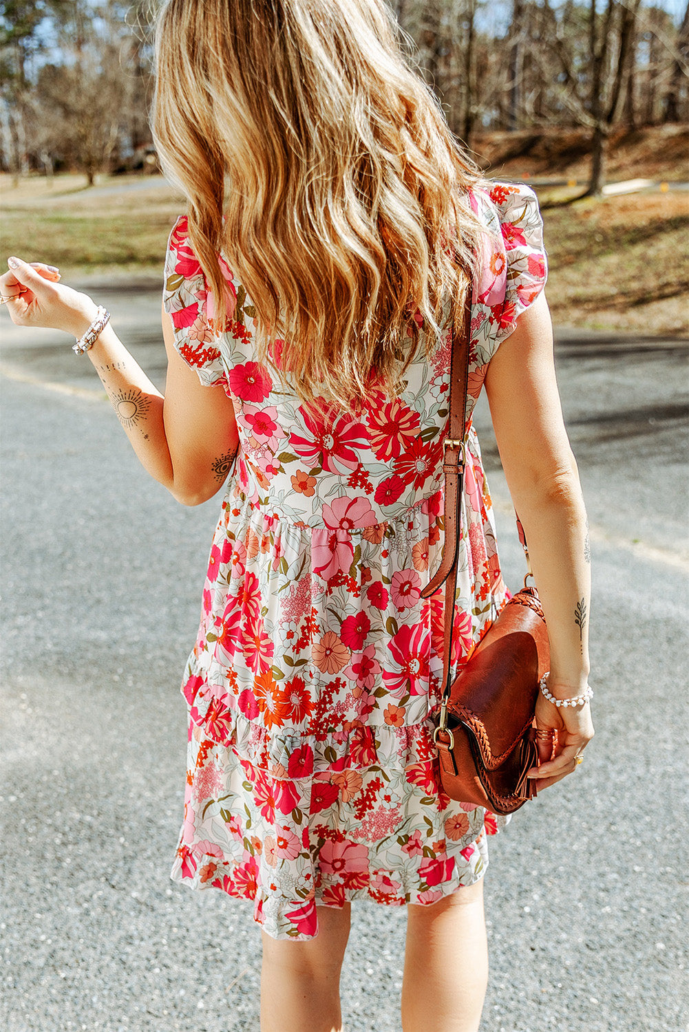 Ruffled Tank Floral Dress