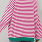 Contrast Striped Long Sleeve Sweatshirt