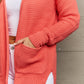 Zenana Bright & Cozy Full Size Waffle Knit Cardigan