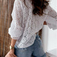 Button Up Round Neck Long Sleeve Shirt