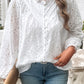 Frill Round Neck Long Sleeve Shirt