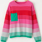 Color Block Round Neck Sweater