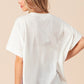 BiBi Sequin Bow Patch Short Sleeve T-Shirt