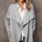 Waterfall Collar Longline Cardigan with Side Pockets