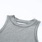 Gray Crisscross Cut-out Back Knit Sleeveless Dress