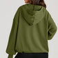 Pocketed Half Zip Long Sleeve Hoodie