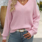 V-Neck Long Sleeve Sweater