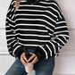 Striped Round Neck Long Sleeve Sweatshirt