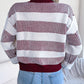 Striped Turtleneck Long Sleeve Sweater