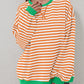 Contrast Striped Long Sleeve Sweatshirt