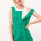 And The Why Button Up Tie Back Sleeveless Romper