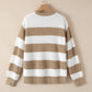 Color Block Round Neck Sweater